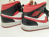 Nike Air Jordan 1 Mid Gym Red Black & White Sneakers Us Size 10 Fw0125rzdu