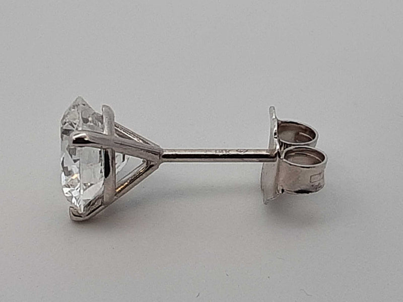 2.0 Cttw Lab Grown Diamond & 14k White Gold Stud Earrings 1.1 Gram Fw0723srxdu