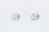 2.0cttw Lab Grown Diamond Stud Screwback Earrings 14k White Gold 1.1g Eb326wcrsa