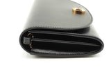 Burberry Hannah Black Leather Chain Wallet Clutch Eb0426wxzsa