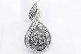 0.65ctw Diamond Pendant In 10k White Gold 3.5 Grams Eb0725sxdu