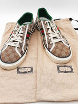 Gucci Tennis 1997 Canvas Sneakers Size 9.5 Eb1125lpxdu