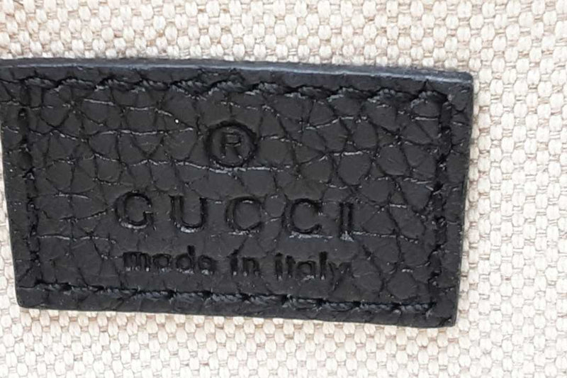 Gucci Logo Embossed Black Leather Belt Bag Eb1025woxdu