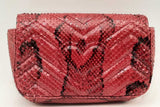 Gucci Mini Marmont Gg Red Snakeskin Leather Shoulder Bag Eb0225rxzsa