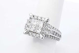 2.2ctw Diamond Ring In 14k White Gold 8.5 Grams Size 8 Eb1125sxzdu