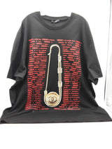 Versace "Versace Is..." Medusa Safety Pin Black Tshirt Size 6 Xl Do1026orxde