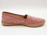 Gucci 466902 Gg Pink Canvas Espadrilles Slip On Shoes Size Eu 38.5 W Do0525rxde