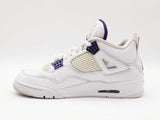 Nike Air Jordan 4 Retro "Metallic Purple" Sneakers Size 11.5 Fw0126wxzdu