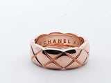 Chanel 18k Rose Gold Coco Crush Ring Size 5.5 6.7g Lh0924exzde