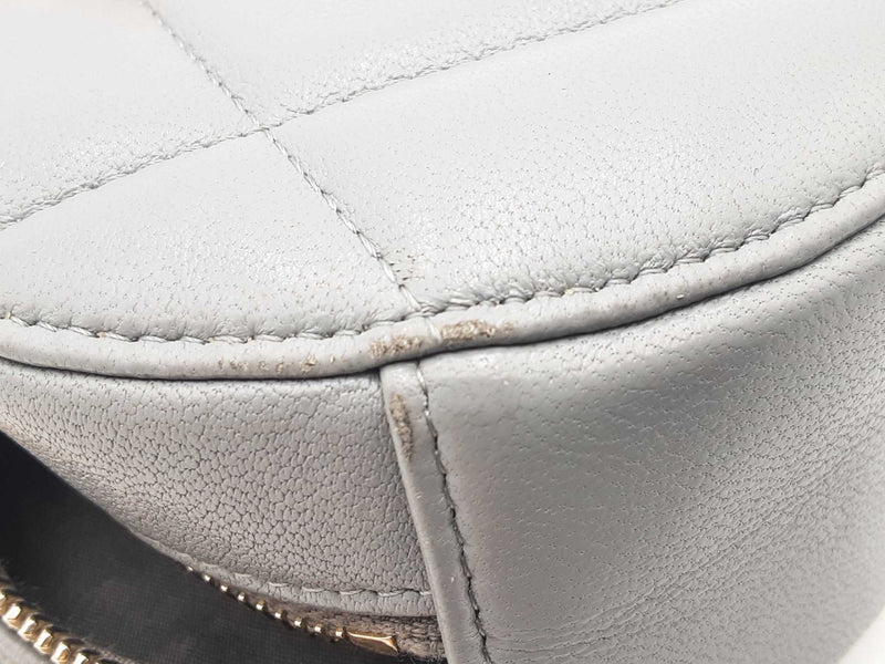 Chanel 19 Round Lambskin Crossbody Gray Aa0525ezxsa