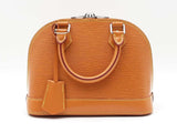 Louis Vuitton Alma Bb Bag In Honey Gold Epi Leather & Jacquard Bandoulière Strap Fw0626lzxzdu