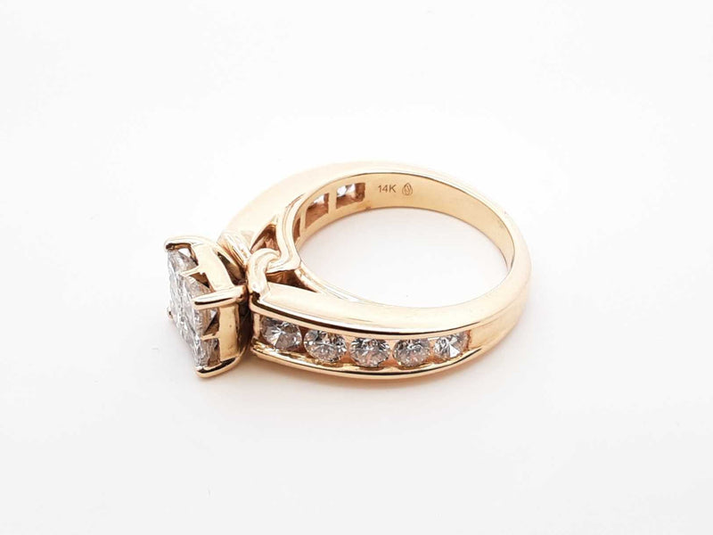 1.66 Cttw Diamond & 14k Yellow Gold Engagement Ring 7.4 Grams Size 6 Fwlzxzdu