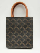 Celine Vertical Cabas Tote Bag In Triomphe Canvas Eb0924rxzsa