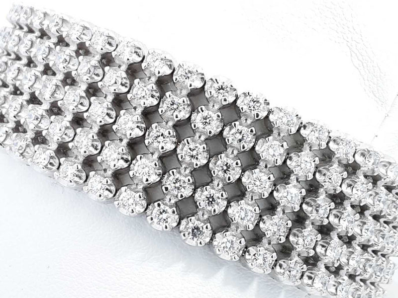 Approx. 7.5ctw Diamond Bracelet In 14k White Gold 76.3 Grams 8 Inch Eb0924worxsa