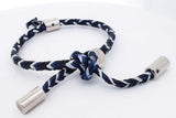 Louis Vuitton Braided Leather Friendship Charm Bracelet Eb0526exsa