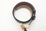 Versace Leather Reversible Belt Gold Tone Medusa Buckle Size 110/44 Eb0626lxzsa