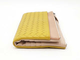 Bottega Veneta Duo Clutch In Lime Green & Beige Intrecciato Leather Fw0926lcrdu