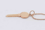 Tiffany & Co. 18k Yellow Gold Key Pendant Necklace 4 Grams 18 Inches Eb0725pxzsa