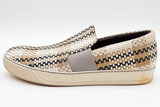 Lanvin Woven Leather & Canvas Slip On Sneakers Size 9 Eb1225lxzde