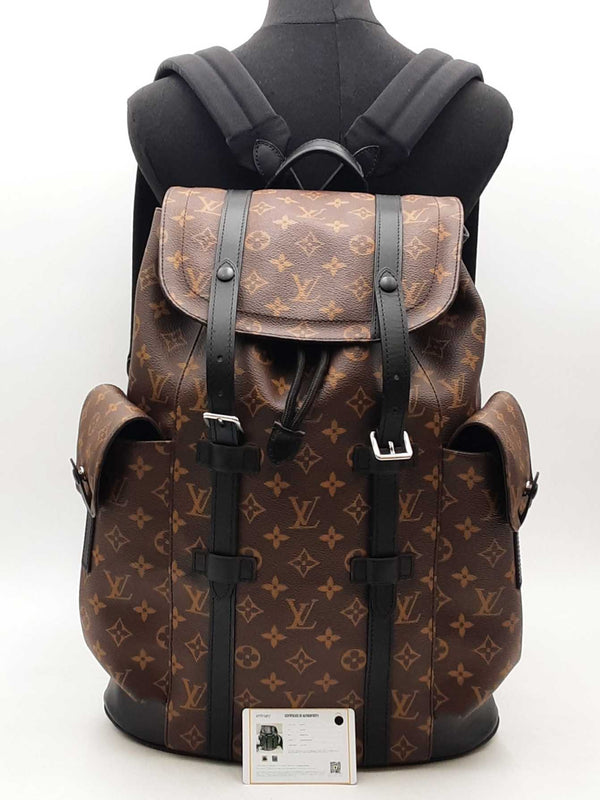 Louis Vuitton Monogram Christopher Backpack Coated Canvas Brown Aa0725czxsa