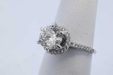 18k White Gold Diamond Ring 1.0ctw Center Diamond 3.4 Grams Size 5 Eb0526oorxde