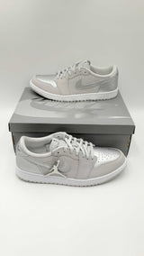 Nike Air Jordan Retro 1 Grey & Silver Low Top Sneakers Size 13 Fw1024lxzdu