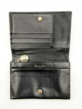 Christian Dior Black Leather Wallet Fw0225lrxdu