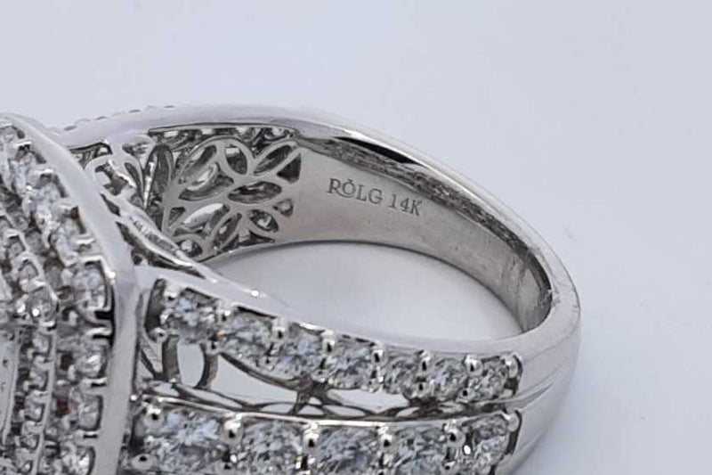 5.16ctw Lab Grown Diamond Ring In 14k White Gold 9.3 Grams Size 7 Eb0225rxzsa
