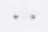 1.0cttw Lab Grown Diamond Stud Screwback Earrings 14k White Gold 0.9g Eb326orxsa