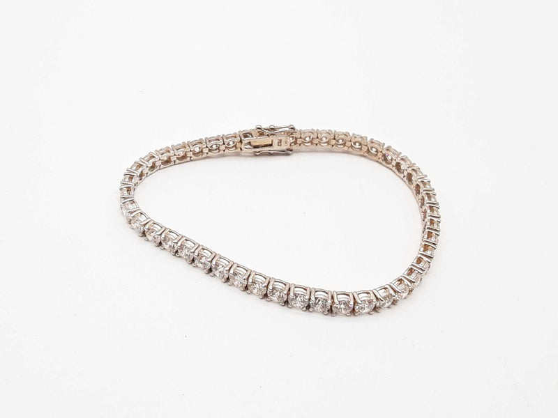 18k White Gold Lab Grown Diamond Tennis Bracelet 7.5 In Lhwxzxde 144020006996