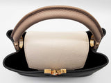 Louis Vuitton Capuccine Black White Leather Shoulder Bag Do0525ooxzde