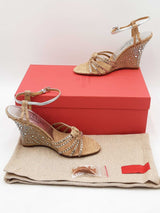 Valentino Garavani Embellished Wedge Sandals Size 36 Eb1225lxzdu