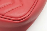 Gucci Gg Marmont Mini Matelasse Quilted Red Leather Crossbody Eb1025wxzde