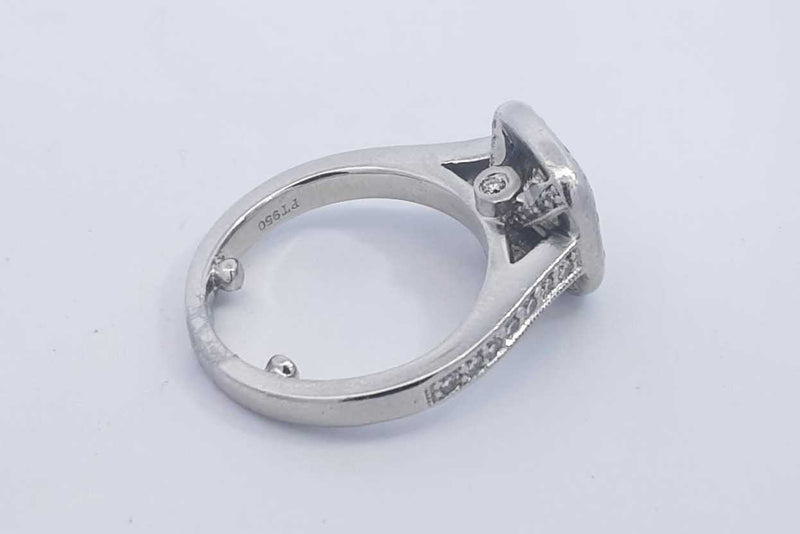 Approx. 1.52ctw Diamond Ring In Platinum 10.5 Grams Size 4.25 Eb1124oxxzsa