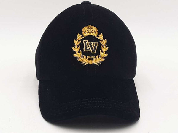 Louisvuitton Lv Crest Velvet Cap Black One Size Aa0925wzxsa