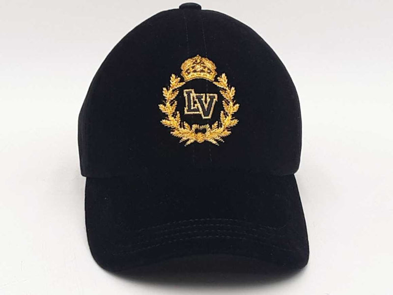 Louisvuitton Lv Crest Velvet Cap Black One Size Aa0925wzxsa
