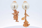 Christian Dior Mismatched Pair Of Gold Tone Faux Pearl Stud Earrings Eb0926lxzde
