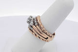 0.79cttw Diamond Wedding Set In 14k Yellow Gold 10.7 Grams Size 6.75 Eb0126ixzsa