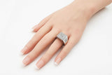 2.70 Cttw Diamond & 14k White Gold Statement Ring 15.9g Size 12.25 Fw0926sxzdu