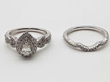 0.61 Cttw Natural Diamonds 14k White Gold 6.8g 2 Rings Size 6.5 Do0526erxde