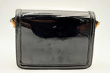 Yves Saint Laurent Black Lacquered Patent Leather Solferino Satchel Eb1024cxzdu