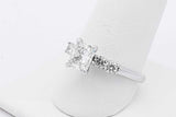1.33cttw Diamond Ring In 14k White Gold 3.2 Grams Size 9 Eb0525oexzsa