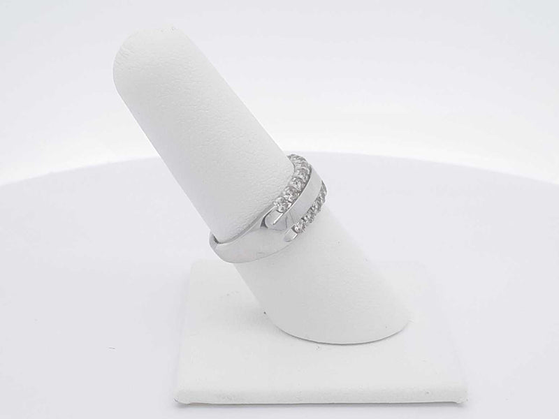 .72 Ctw Diamond 14k White Gold 6.6 Grams Ring Size 7.5 Sd0725wrzsa