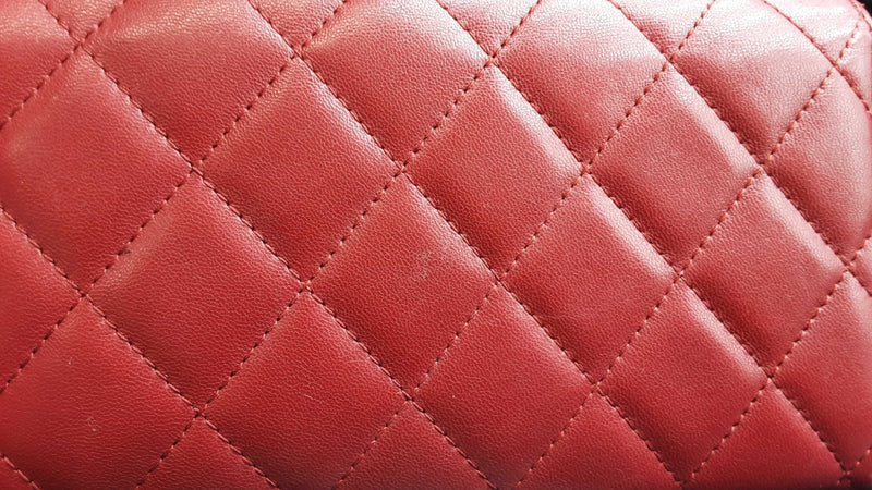 Chanel Continental Wallet In Red Diamond-quilted Leather Fw0425orzdu