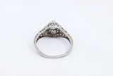 Diamond Approx. 0.43ctw Ring In 18k White Gold 1.7 Grams Size 4.5 Eb0624oexsa