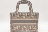 Christian Dior Grey Oblique Embroidery Mini Book Tote Bag Eb0426exzde