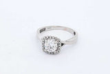0.50ctw Diamond Ring In 10k White Gold 2.5 Grams Size 7 Eb0825osxde
