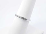 0.13 Cttw Diamond & 10k White Gold Channel Wedding Band 1.2g Size 7 Fw0426irdu