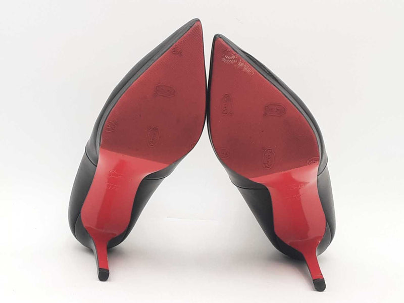 Christian Louboutin Leather Chelsea Boots Black Size 7.5 Aa0525lpzsa