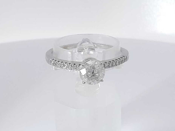 .90 Cttw Diamond 14k White Gold Ring 2.7 Grams Size 9 Aa0525sxzsa